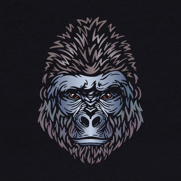 Gorilla Face by JunkyDotCom